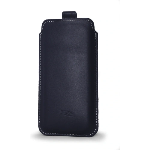 Buy LURESKO LILLA XXXL leather slipcase slipcase for phone 6.5' - 6.9' (blue smooth with white thread) - LUR38 - {ean13} - Home Screen Store Europe
