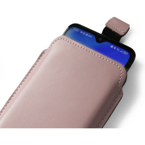 Buy LURESKO LILLA XXXL leather slip case slip for phone 6.5' - 6.9' (smooth pink with white thread) - LUR39 - {ean13} - Home Screen Store Europe