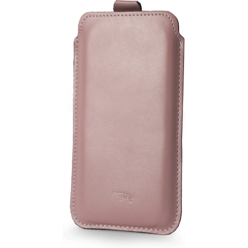 Buy LURESKO LILLA XXXL leather slip case slip for phone 6.5' - 6.9' (smooth pink with white thread) - LUR39 - {ean13} - Home Screen Store Europe