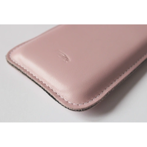Buy LURESKO LILLA XXXL leather slip case slip for phone 6.5' - 6.9' (smooth pink with white thread) - LUR39 - {ean13} - Home Screen Store Europe
