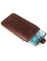 Buy LURESKO LILLA 4XL leather slip case slip-in for a phone up to 7 inches, leather cover (vintage brown with white thread) - LUR41 - {ean13} - Home Screen Store Europe