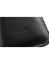 Buy LURESKO LILLA 4XL leather slipcase slip for a phone up to 7 inches, leather case (black smooth with white thread) - LUR40 - {ean13} - Home Screen Store Europe