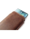 Buy LURESKO LILLA 4XL leather slip case slip-in for a phone up to 7 inches, leather cover (vintage brown with white thread) - LUR41 - {ean13} - Home Screen Store Europe