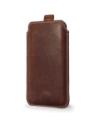 Buy LURESKO LILLA 4XL leather slip case slip-in for a phone up to 7 inches, leather cover (vintage brown with white thread) - LUR41 - {ean13} - Home Screen Store Europe