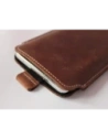 Buy LURESKO LILLA 4XL leather slip case slip-in for a phone up to 7 inches, leather cover (vintage brown with white thread) - LUR41 - {ean13} - Home Screen Store Europe