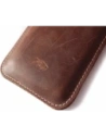 Buy LURESKO LILLA 4XL leather slip case slip-in for a phone up to 7 inches, leather cover (vintage brown with white thread) - LUR41 - {ean13} - Home Screen Store Europe