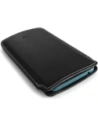 Buy LURESKO NORTHERN XXXL leather case slip-on for phone (black smooth with white thread) - LUR43 - {ean13} - Home Screen Store Europe