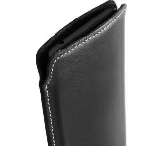 Kup LURESKO NORTHERN XXXL Lederhülle zum Aufstecken für das Handy (schwarz glatt mit weißem Faden) - LUR43 - {ean13} - Sklep Home Screen