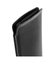 Buy LURESKO NORTHERN XXXL leather case slip-on for phone (black smooth with white thread) - LUR43 - {ean13} - Home Screen Store Europe