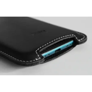 Kup LURESKO NORTHERN XXXL Lederhülle zum Aufstecken für das Handy (schwarz glatt mit weißem Faden) - LUR43 - {ean13} - Sklep Home Screen