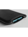 Buy LURESKO NORTHERN XXXL leather case slip-on for phone (black smooth with white thread) - LUR43 - {ean13} - Home Screen Store Europe