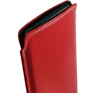 Kup LURESKO NORTHERN XXXL Leder Slip-On-Hülle für das Telefon (rot glatt mit weißem Faden) - LUR44 - {ean13} - Sklep Home Screen