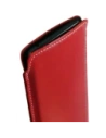 Buy LURESKO NORTHERN XXXL leather slip-on case for phone (red smooth with white thread) - LUR44 - {ean13} - Home Screen Store Europe