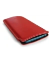 Buy LURESKO NORTHERN XXXL leather slip-on case for phone (red smooth with white thread) - LUR44 - {ean13} - Home Screen Store Europe