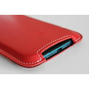 Kup Culoare LURESKO NORTHERN XXXL, husă din piele tip slip-on pentru telefon (roșie netedă cu fir alb) - LUR44 - {ean13} - Sklep Home Screen