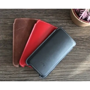Kup Culoare LURESKO NORTHERN XXXL, husă din piele tip slip-on pentru telefon (roșie netedă cu fir alb) - LUR44 - {ean13} - Sklep Home Screen