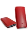 Buy LURESKO NORTHERN XXXL leather slip-on case for phone (red smooth with white thread) - LUR44 - {ean13} - Home Screen Store Europe