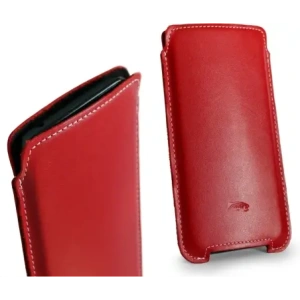 Kup LURESKO NORTHERN XXXL Leder Slip-On-Hülle für das Telefon (rot glatt mit weißem Faden) - LUR44 - {ean13} - Sklep Home Screen