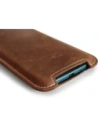 Buy LURESKO NORTHERN XXXL leather slipcase for phone (vintage brown with white thread) - LUR45 - {ean13} - Home Screen Store Europe