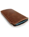 Buy LURESKO NORTHERN XXXL leather slipcase for phone (vintage brown with white thread) - LUR45 - {ean13} - Home Screen Store Europe