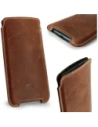 Buy LURESKO NORTHERN XXXL leather slipcase for phone (vintage brown with white thread) - LUR45 - {ean13} - Home Screen Store Europe
