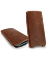Buy LURESKO NORTHERN XXXL leather slipcase for phone (vintage brown with white thread) - LUR45 - {ean13} - Home Screen Store Europe