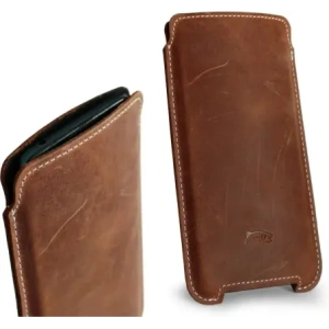 Kup Husa din piele LURESKO NORTHERN XXXL pentru telefon (cafea vintage cu fir alb) - LUR45 - {ean13} - Sklep Home Screen