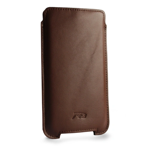 Buy LURESKO NORTHERN XXXL leather case pull-out type for phone (smooth brown) - LUR46 - {ean13} - Home Screen Store Europe