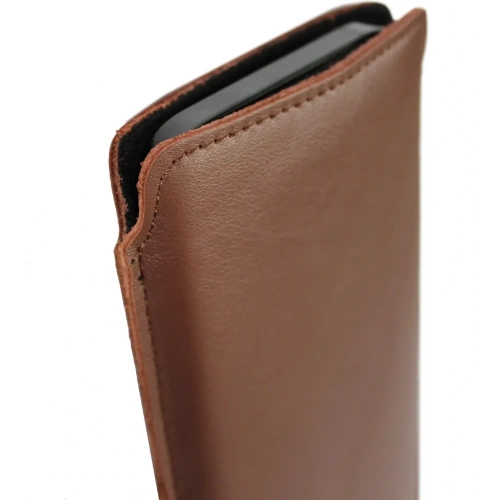Buy LURESKO NORTHERN XXXL leather case pull-out type for phone (smooth brown) - LUR46 - {ean13} - Home Screen Store Europe