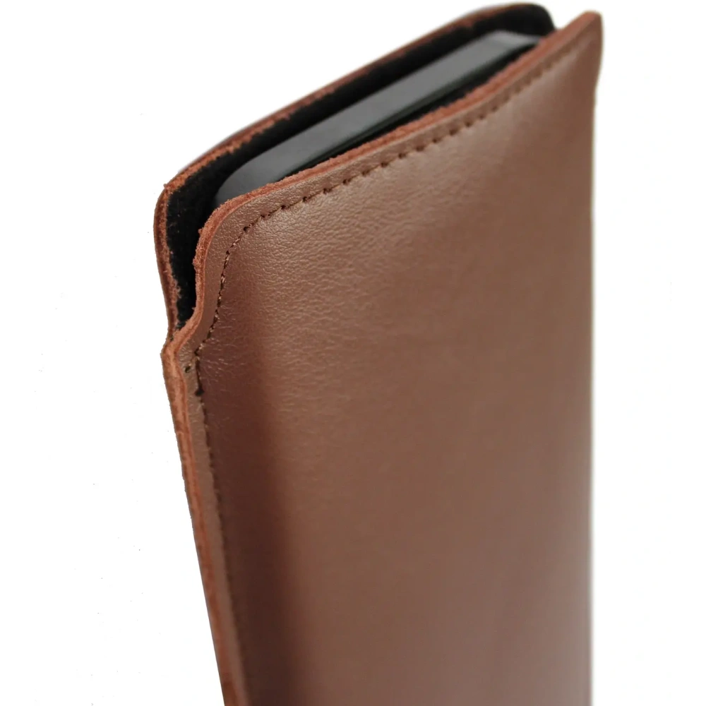 Skórzane etui LURESKO NORTHERN XXXL typu wsuwka na telefon (brąz gładki)