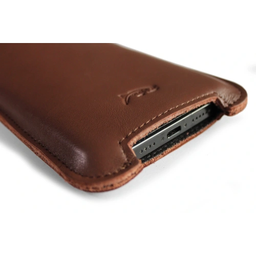 Buy LURESKO NORTHERN XXXL leather case pull-out type for phone (smooth brown) - LUR46 - {ean13} - Home Screen Store Europe