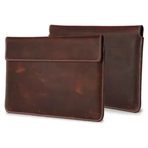 Buy LURESKO CLAYER XL+ leather case for tablet 290 x 212 x 9mm (vintage brown with white thread) - LUR54 - {ean13} - Home Screen Store Europe