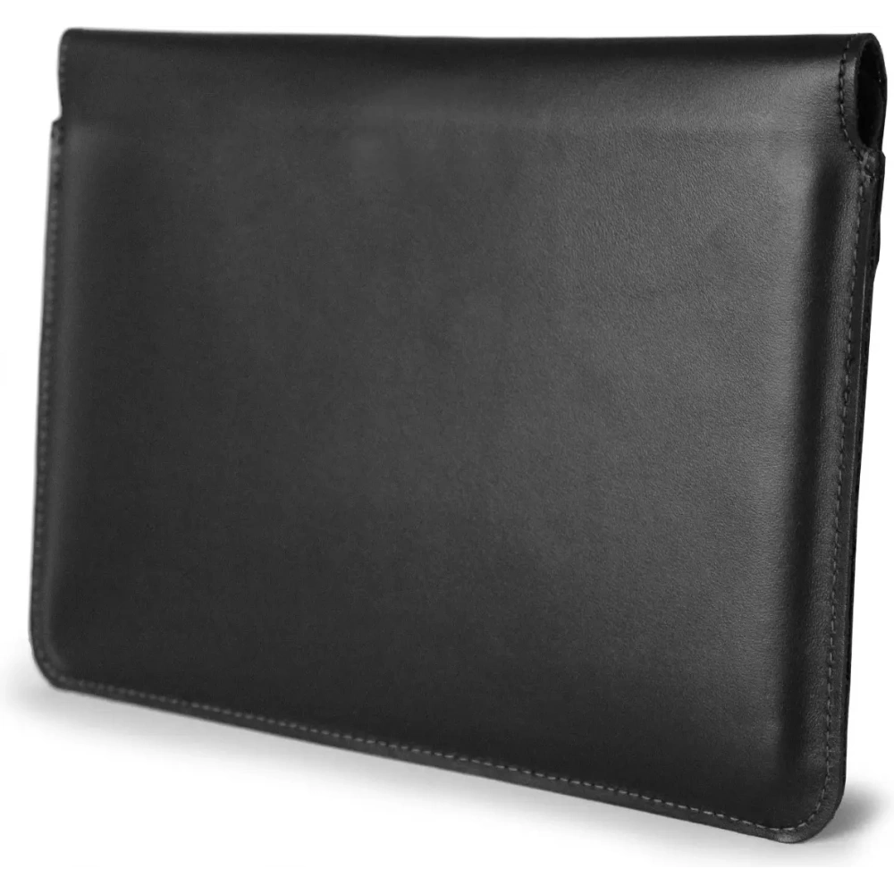 Skórzane etui LURESKO CLAYER XL+ na tablet 290 x 212 x 9mm (czarny gładki  czarna nić)
