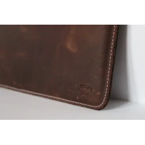Kup LURESKO CLAYER XXL Lederhülle für Tablet 313 x 222 x 9 mm (vintage braun mit weißen Nähten) - LUR56 - {ean13} - Sklep Home Screen