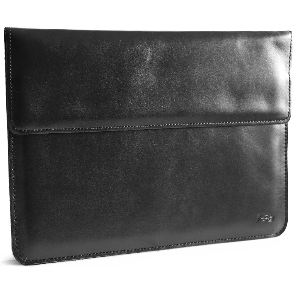 Skórzane etui LURESKO CLAYER XL2 GKL na tablet 249 x 181 x 9mm (czarny gładki  czarna nić)