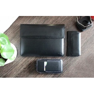 Kup Husa din piele LURESKO CLAYER XL2 GKL pentru tabletă 249 x 181 x 9mm (neagră netedă cu fir negru) - LUR58 - {ean13} - Sklep Home Screen
