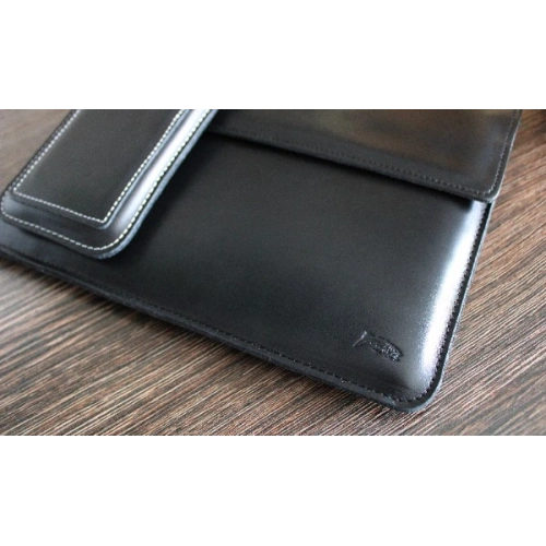 Kup Husa din piele LURESKO CLAYER XL2 GKL pentru tabletă 249 x 181 x 9mm (neagră netedă cu fir negru) - LUR58 - {ean13} - Sklep Home Screen