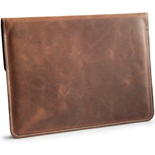Buy LURESKO CLAYER XL2 GKL leather case for tablet 249 x 181 x 9mm (vintage brown with white thread) - LUR59 - {ean13} - Home Screen Store Europe