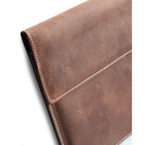 Kup LURESKO CLAYER XL2 GKL Lederhülle für Tablet 249 x 181 x 9 mm (vintage braun mit weißem Faden) - LUR59 - {ean13} - Sklep Home Screen
