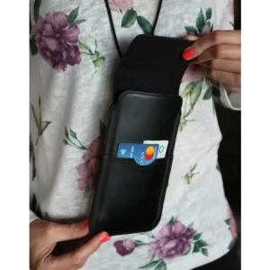Kup LURESKO VISSA 4XL kožené pouzdro na krk 170x80x9mm (černé hladké s černou nití) - LUR60 - {ean13} - Sklep Home Screen
