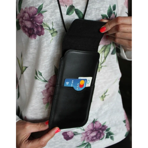 Kup LURESKO VISSA 4XL husă din piele pentru gât 170x80x9mm (neagră lucioasă cu fir negru) - LUR60 - {ean13} - Sklep Home Screen