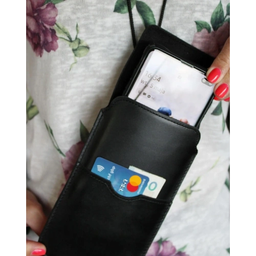 Kup LURESKO VISSA 4XL husă din piele pentru gât 170x80x9mm (neagră lucioasă cu fir negru) - LUR60 - {ean13} - Sklep Home Screen