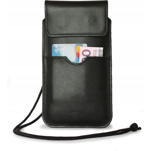 Buy LURESKO VISSA 4XL leather case for neck 170x80x9mm (black smooth with black thread) - LUR60 - {ean13} - Home Screen Store Europe