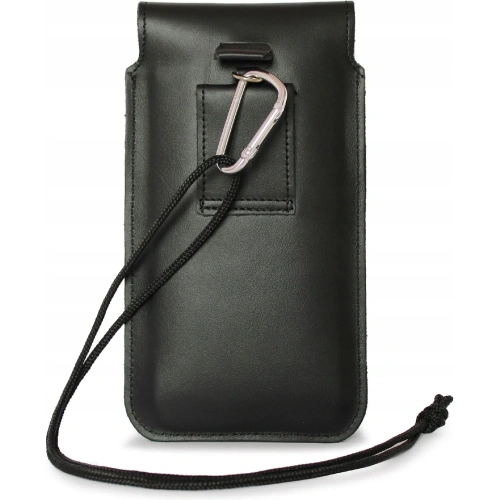 Buy LURESKO VISSA 4XL leather case for neck 170x80x9mm (black smooth with black thread) - LUR60 - {ean13} - Home Screen Store Europe