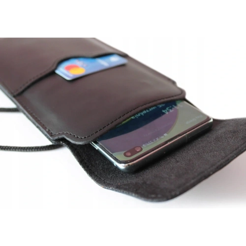 Buy LURESKO VISSA 4XL leather case for neck 170x80x9mm (black smooth with black thread) - LUR60 - {ean13} - Home Screen Store Europe