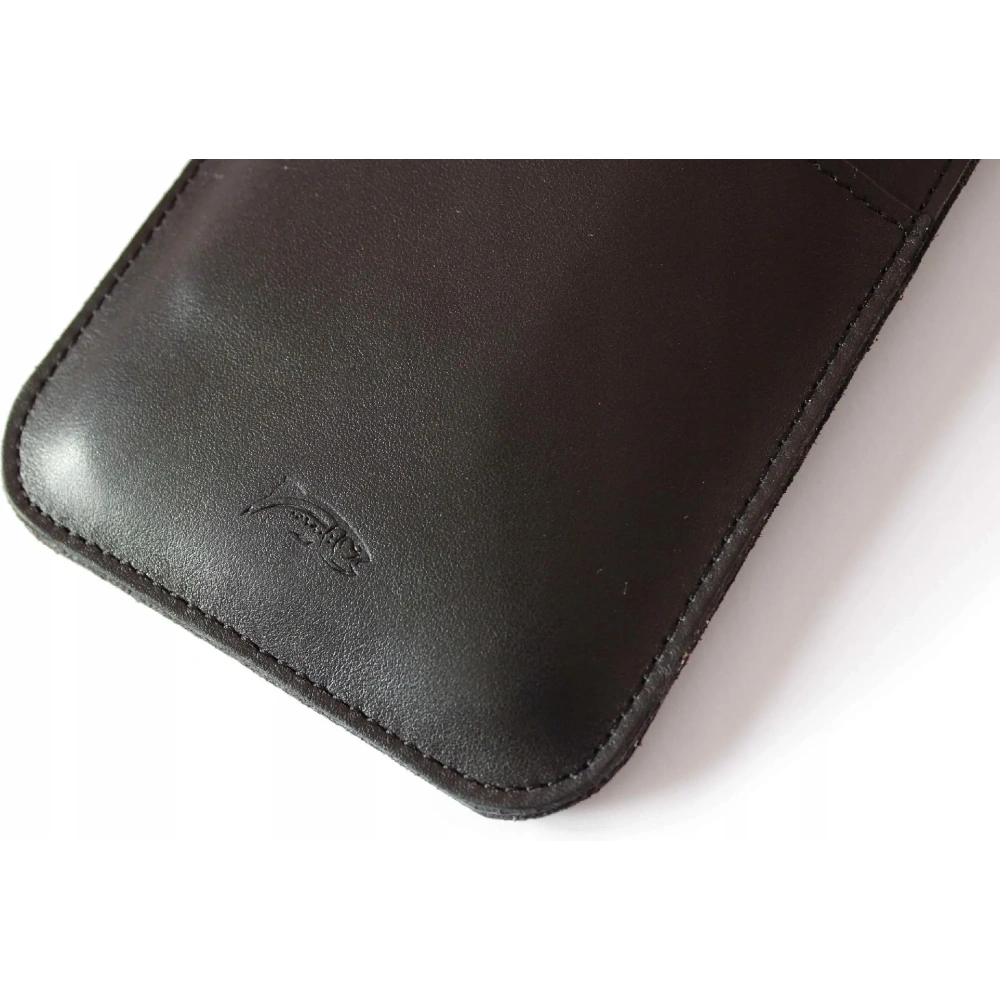 Skórzane etui LURESKO VISSA 4XL na szyję 170x80x9mm (czarny gładki czarna nić)