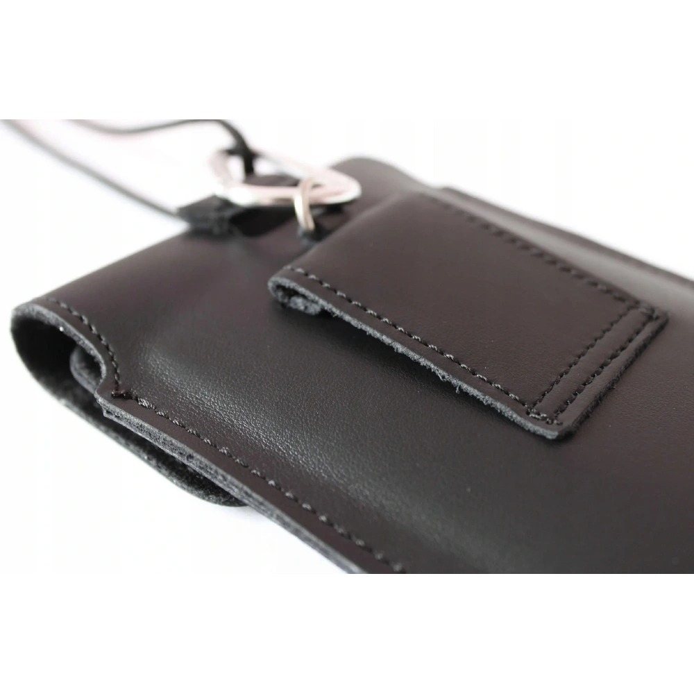 Skórzane etui LURESKO VISSA 4XL na szyję 170x80x9mm (czarny gładki czarna nić)
