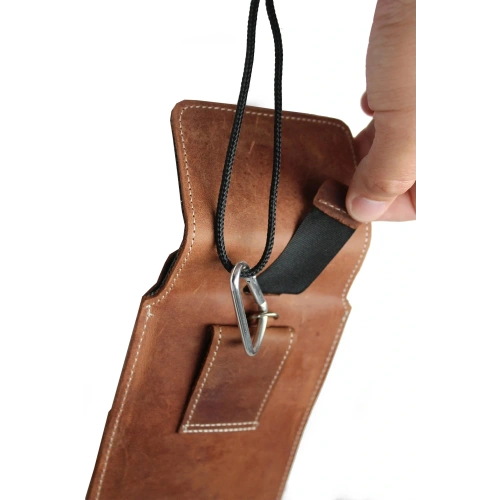 Buy LURESKO VISSA 4XL leather case for neck 170x80x9mm (vintage brown with white thread) - LUR61 - {ean13} - Home Screen Store Europe