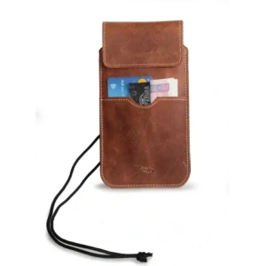 Buy LURESKO VISSA 4XL leather case for neck 170x80x9mm (vintage brown with white thread) - LUR61 - {ean13} - Home Screen Store Europe