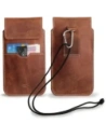 Buy LURESKO VISSA 4XL leather case for neck 170x80x9mm (vintage brown with white thread) - LUR61 - {ean13} - Home Screen Store Europe